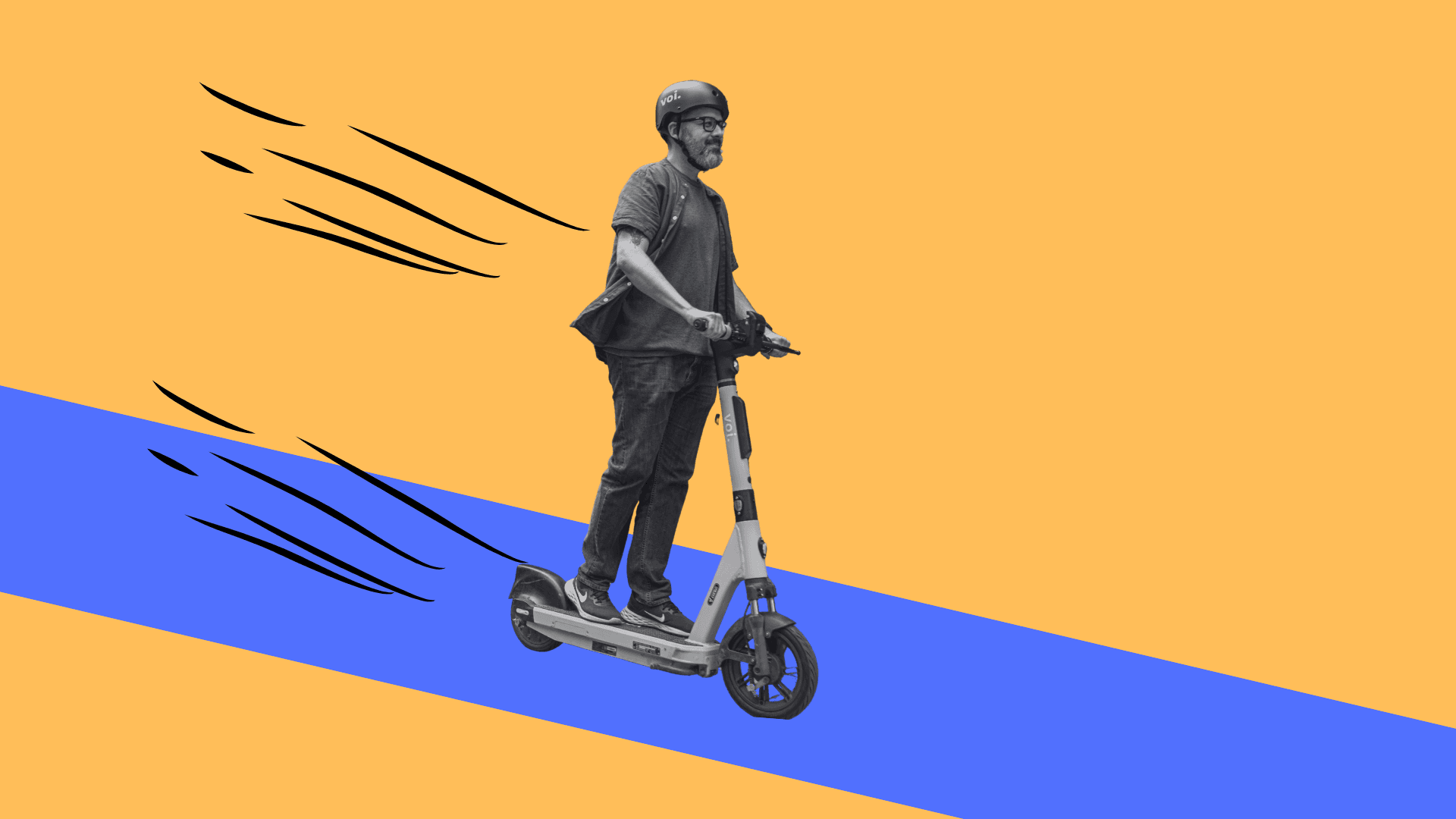 Østlending på sparkesykkel