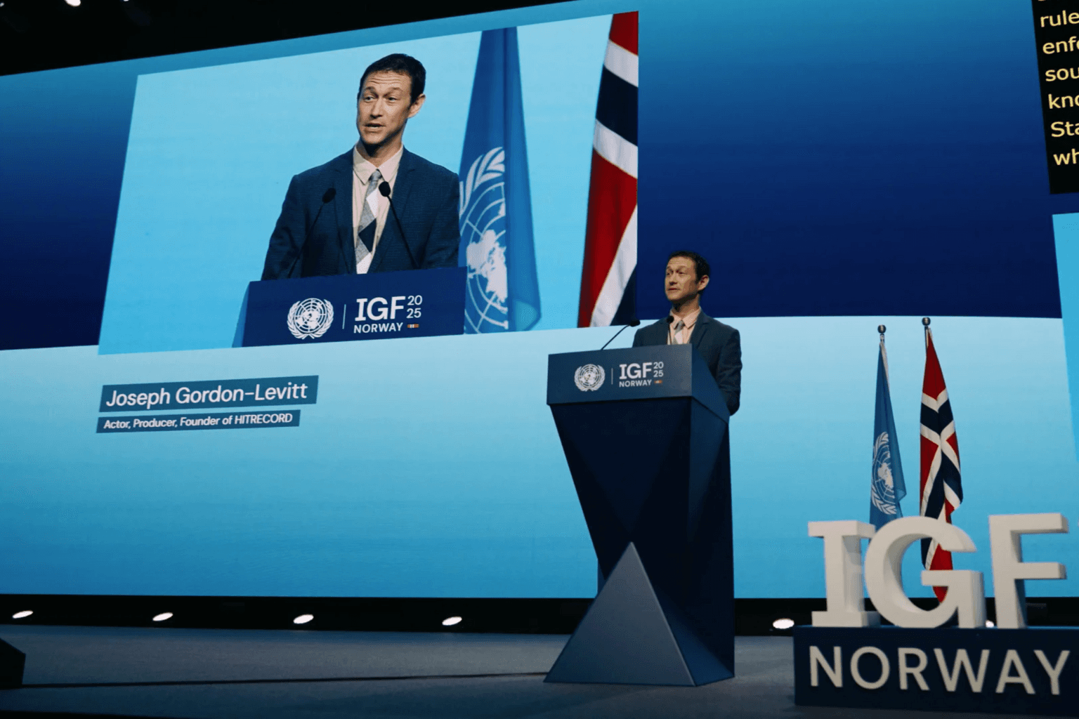 Av og til trenger man kjendiser for å formidle det som er viktig. Foto: IGF 2025